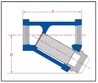 Cast Y Strainer Threaded - Cast Iron - Diagram
